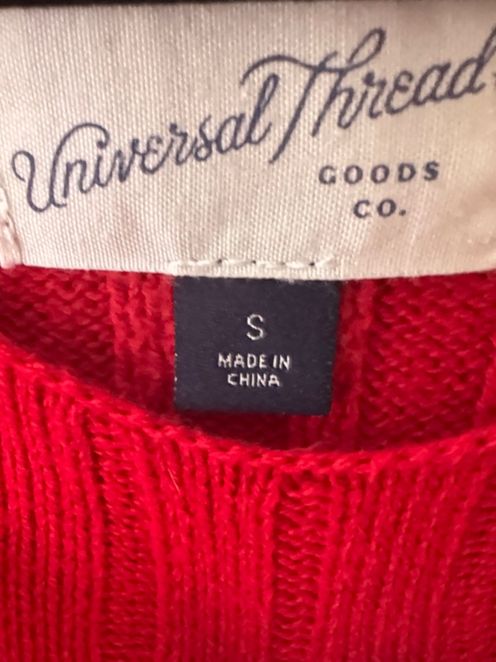 Universal Thread Red Off-the-Shoulder Ribbed Sweater - Picture 2 of 4